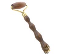 Anneome Rodillo de masaje de sándalo verde rodillo facial para ojos herramientas faciales gua sha herramienta de masaje facial masajeadores faciales Dark Brown