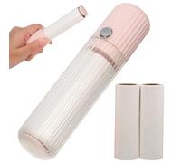 Anneome Rodillo Quitapelusas Portátil Stick It y 4 Rollos Adhesivos, Diseño Compacto y Pegajoso, Color Rosa Sakura, Para Ropa y Mascotas, Uso En Viaje y Hogar, Quitapelos Para Mascotas