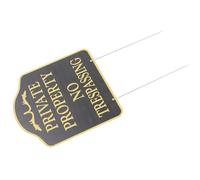 Anneome Señal Metálica de Prohibido el Paso para Propiedad Privada Estaca Resistente Intemperie Color Negro para Jardín y Patio Exterior Advertencia Visible contra Intrusos