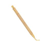 Anneome Sonda de Masaje para Punto Auricular de Cobre Puro, Varilla Curva de Acupuntura Dorada, Herramienta de Reflexología Facial Precisa para Terapia y Diagnóstico en Salud Alternativa