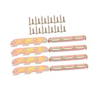 Anneome Soportes para Marco de Cama de Madera con Tornillos de Montaje Conectores Metálicos para Cabecero de Cama y Rieles Laterales Sistema de Gancho Resistente para Estabilidad y Fácil