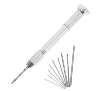 Anneome Taladro Manual de Precisión con Brocas Múltiples Herramienta Portátil de Aleación de Aluminio para Joyería Artesanía y Nueces sin Daños Superficie Práctico Kit DIY