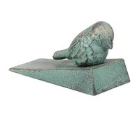 Anneome Tope de Puerta Sujeta Puertas Suelo Decorativos Pesado Vintage de Hierro Fundido Forma de Pájaro Verde Adecuado para Cocina y Garaje