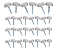 Anneome Tornillos Decorativos de Acero Inoxidable 304 para Espejos 16 Mm, 30 Unidades Tapas de Acero Cepillado, Cubiertas de Rosca para Fijación de Gabinetes, Publicidad y