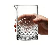 Anneome Vaso Mezclador de Vidrio Cristal de 700ml Diseño Tallado para Mezclar Cócteles, Forma Redonda y Colocación Estable Adecuado para Coctelería