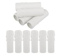 Anneome Velas de PVC Blanco, Prácticos y Seguros Protectores Antigoteo 12 Tubos para Portalámparas de Lámparas de Araña en Salones y Cafeterías