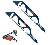 anneratteryer 2 Piezas Hojas Sierra Sable, Hojas De Sierra Sable Para Madera y Metal, Cuchillas Para Sierra De Sable Para Hormigón Celular, Ladrillo, Losas De Cemento y Hormigón (S1243Hm, 305 Mm)