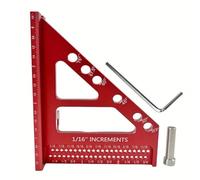 anneratteryer Escuadra carpintero 3D Multiángulo Escuadra Carpintero Transportador de Angulos Aleación de Aluminio Precisión Escuadra de Carpintero Adecuado para ingenieros diseñadores carpinteros
