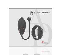 ANNE'S DESIRE HUEVO, CONTROL REMOTO, TECNOLOGÍA WATCHME, NEGRO, 150g