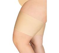 Annes styling Bandas antirozaduras para el muslo, elásticas, para evitar el roce entre los muslos, encaje con forro protector de silicona antideslizante Satinado Natural, Tamaño M (58-61cm)