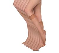 Annes styling Calcetines de mujer Hasta la rodilla 15 DEN Sin presión Ligeros y cómodos Todos los días Material liso Talla única Seis pares Sheena15, Lion