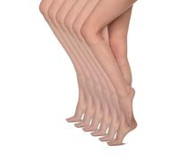 Annes styling Calcetines de mujer Hasta la rodilla 15 DEN Sin presión Ligeros y cómodos Todos los días Material liso Talla única Seis pares Sheena15, Nudo