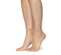 Annes styling Calcetines transparentes mate ultrafinos para mujeres y niñas, calcetines de tobillo de corte bajo, casuales, elegantes, cómodos, 15 DEN, grosor ideal para sandalias y tacones, Frida15,