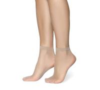 Annes styling Calcetines transparentes mate ultrafinos para mujeres y niñas, calcetines de tobillo de corte bajo, casuales, elegantes, cómodos, 15 DEN, grosor ideal para sandalias y tacones, Frida15,