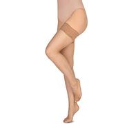 Annes styling Calze Rete Medias de malla de silicona con encaje superior de diamantes altos calcetines de malla de nailon, Visone, 7-8