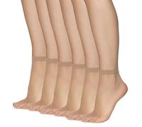 Annes styling Frida15 Calcetines Tobilleros para Mujer, Paquete de 6 Visone, Altoa única (Pack de 6)