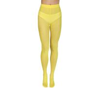 Annes styling Medias Mujer Faja Reductora Mujer Adelgazante Medias Amarillas Mujer Pantis Elegantes de Microfibra Suave y Opacas 40 Den Cómodas Resistentes y Transpirables Amarillo Talla S