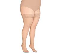 Annes styling Sila 40 Denier Womens Lace Muslo Alto Mate Hold Up Nylon Calcetines con Silicona Invisible, pelo de visón, TG-5/6