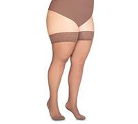 Annes styling Sila - Medias de nailon opacas de 40 denier para mujer, con silicona invisible, Avana, XX-Large