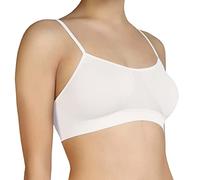 Annes styling Sujetador invisible sin costuras para mujer, sin aros, soporte superior para segunda piel, ajuste cómodo, sin relleno, blanco, S-M