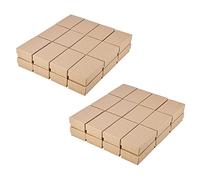 Anneth 48x Regalo de Papel Kraft Caja de JoyeríA de Papel Kraft Pequeña Caja de Regalo de Embalaje de Cartón Hecho Una Mano