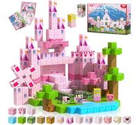 Annexfun Bloques de construcción magnéticos, 100 bloques magnéticos, castillo de construcción, castillo de princesa, jardín, cubos STEM, juguetes de construcción, juguetes para niños a partir de 3