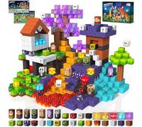 Annexfun Bloques de construcción magnéticos de 150 piezas, casa embrujada aventura con vampiro, zombi y fantasmas, bloques de construcción magnéticos para niños a partir de 6 años, juguetes de