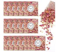 Annhao 14 Paquetes Confeti Natural de Flores Secas, Confeti De Pétalos De Rosa Biodegradable para una Noche romántica, Boda, Fiesta, Decoración