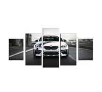 Annick Goutal 5 Paneles De Arte De Pared Moderno BMW M4 Coche Deportivo Póster Impreso Lienzo Pintura Vehículo De Lujo Imagen De Velocidad Sala De Estar Decoración del Hogar (13,50x100 cm(Sin Marco))