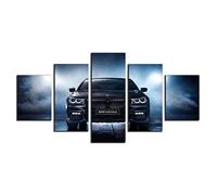 Annick Goutal 5 Paneles De Arte De Pared Moderno BMW M4 Coche Deportivo Póster Impreso Lienzo Pintura Vehículo De Lujo Imagen De Velocidad Sala De Estar Decoración del Hogar (5,50x100 cm(Sin Marco))