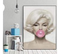 Annick Goutal Cuadro De Figuras Marilyn Monroe, Impresiones De Chicle Rosa, Carteles, Cuadros De Pared para Sala De Estar, Arte De Pared, Decoración Moderna para El Hogar (1,40_x_60_cm(Sin Marco))