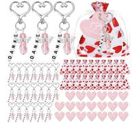 Annickee 20 Piezas Llavero Ángel de la Guarda, Regalos de Ángel con 20 Bolsas de Organza y 20 Etiqueta Papel de Corazón, Angel de la Guarda Colgante para Regalos Invitados Bautizo, Boda, Navidad