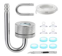 Annickee Difusor CO2 Acuario, Difusor de CO2 para Acuario | Set con 5/7mm 3M Tuyau CO2 Aquarium, Ventosas, Tubo en U, Disco de Cerámica, Cúter, Acuarios para Peces y Plantas Acuáticas