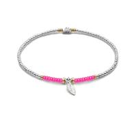 Annie Haak Maisie Feather Neon - Pulsera de plata de ley 925, cuentas chapadas en oro de 24 quilates, bohemia, verano, moderna, regalo para mujeres/novia, amistad, cumpleaños, hecha a mano en Reino