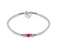 Annie Haak Pulsera bohemia de plata de ley 925 rosa neón, multicolor, turquesa, naranja, verde, verano, bohemio, regalo para mujeres/novia/hija, amistad, regalo de cumpleaños, hecho a mano en Reino