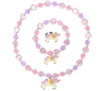 Annilubaby Todder Girls Jewelry Set Girls Unicorn Necklace Ring Set Gi