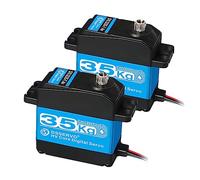 ANNIMOS 2Pack RC 35KG Servo de Dirección 7.4V Motor Digital Engranaje de Acero Inoxidable Alto par a Prueba de Agua para DIY Robotic RC Cars