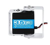 ANNIMOS 35KG Servo Robot Motor sin núcleo Engranaje de Acero Inoxidable de Alto par de torsión Servos de dirección Digital a Prueba de Agua con Soportes de Montaje