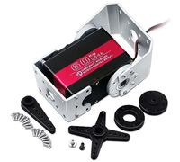 ANNIMOS 60KG Robot de dirección Servo Motor de alto par de acero inoxidable de engranajes a prueba de agua grandes servos digitales con soportes de montaje