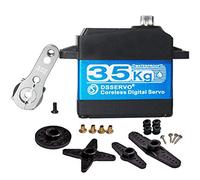 ANNIMOS - Servo Digital sin núcleo (35 kg, 7,4 V, Acero Inoxidable de Alto Voltaje, Resistente al Agua, estándar Baja Servos, 180 Grados)