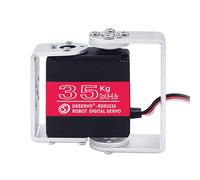 ANNIMOS Servomotor digital de alto par de 35 kg, engranajes de metal completo, impermeable, incluye soportes de montaje para robot RC