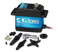 ANNIMOS Servomotores de dirección RC sin núcleo de 45 kg de alto par de torsión de 8,4 V, engranaje de acero inoxidable, perfil bajo, impermeable, para coches a escala 1/8, 1/10, 1/12, robótica de
