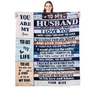 Anniversary Fathers Day Birthday Gifts for Husband from Wife You are My Life Wedding Valentines Blankets Gifts to My Husband