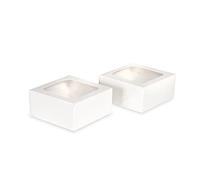 Anniversary House J152AMZ - Paquete de 24 cajas para tartas blancas, galletas, bandeja para hornear, pasteles y brownies, tarjeta resistente y gruesa, fácil de montar, cada caja mide 7,5 x 16 x 16 cm