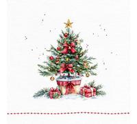 Anniversary House Tiflair PJ303393 - Servilletas de almuerzo con diseño de árbol de Navidad y regalos, 3 capas, 33 x 33 cm, paquete de 20 unidades, para decoración de mesa y decoupage, festividad