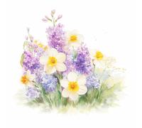 Anniversary House Tiflair PJ381036 - Servilletas de almuerzo (3 capas, diseño de narcisos)