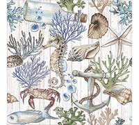 Anniversary House Tiflair Sea Life Treasure - Servilletas de almuerzo de lujo, 3 capas, PJ370019