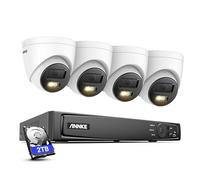 ANNKE 12MP Kit Camaras de Seguridad, H.265+ NVR 8CH + 4X Cámaras PoE de Vigilancia Exterior, Detección de Personas/Vehículos, IP67, Visión Nocturna(2TB HDD)