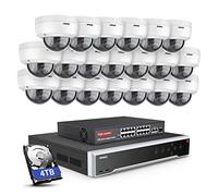 ANNKE 32 CH 4K POE Kit de vigilancia NVR de 5 MP (disco duro de 4 TB) y 20 cámaras de vigilancia IP con audio, vandalismo IK10, color visión nocturna, acceso remoto, alarma de movimiento