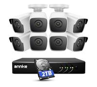 ANNKE 5MP Kit de Vigilancia Sistema Seguridad 8 Canales con AI Personas/Vehiculos, DVR 3K Lite con Disco Duro 2TB, 8X 5MP Cámaras Analógica CCTV para Exteriores, IP67 Impermeable